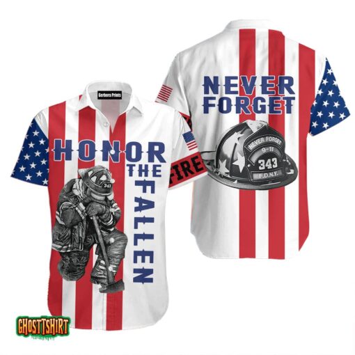Honor The Fallen Firefighter Apparels Never Forget Aloha Hawaiian Shirt