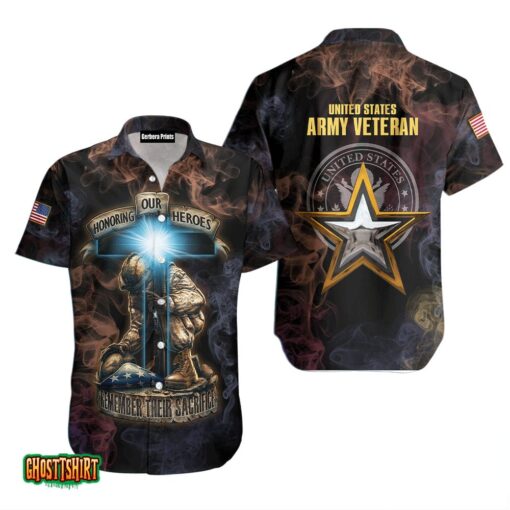 Honoring Our Heroes US Army Veteran Aloha Hawaiian Shirt