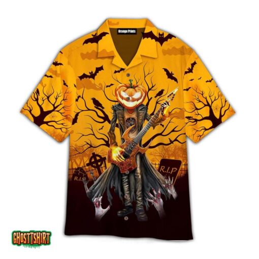 Horror Pumpkin Hallowen Aloha Hawaiian Shirt