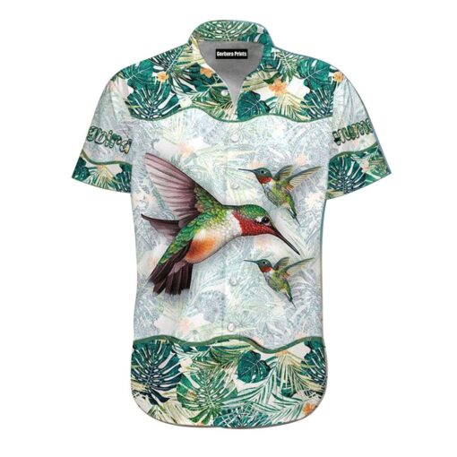 Hummingbird White Aloha Hawaii Shirt For Men Women