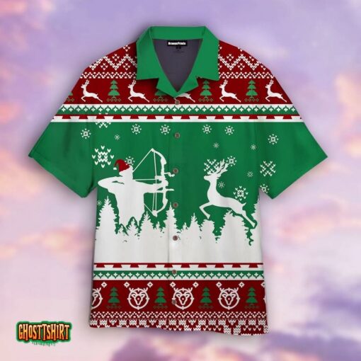 Hunting Christmas Aloha Hawaiian Shirt