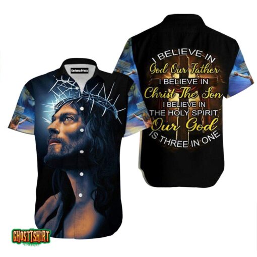 I Believed In God Black Aloha Hawaiian Shirt