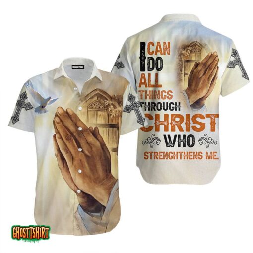 I Can Do All Things Through Christ White And Yellow Aloha Hawaiian Shirt