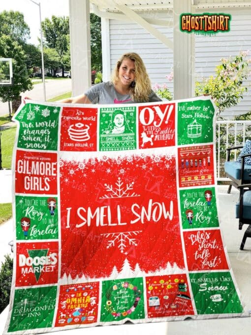 I Smell Snow Xmas Quilt Blanket