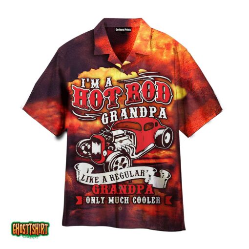 I’m A Hot Rod Grandpa Red Aloha Hawaiian Shirt
