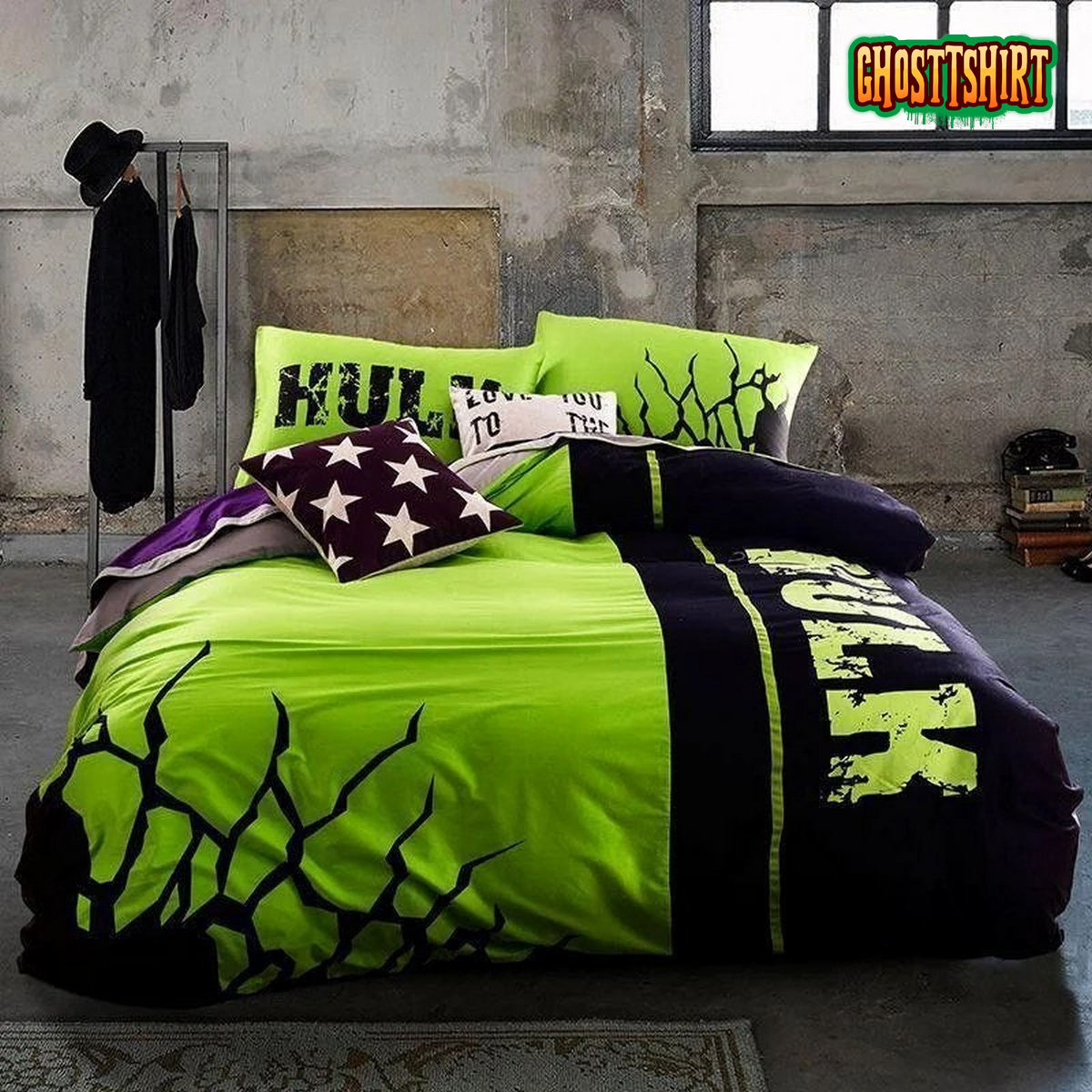 Incredible Hulk Iconic Colors Duvet Cover Bedding Set