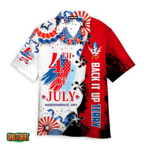 Independence Day Back It Up Terry Aloha Hawaiian Shirt