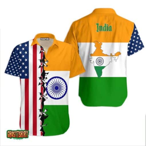 India Flag Aloha Hawaiian Shirt