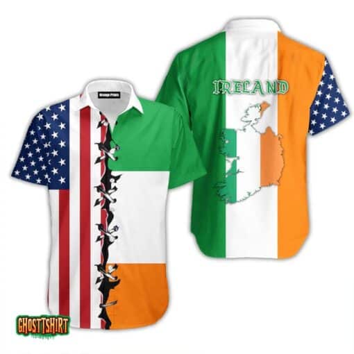 Ireland Flag Aloha Hawaiian Shirt