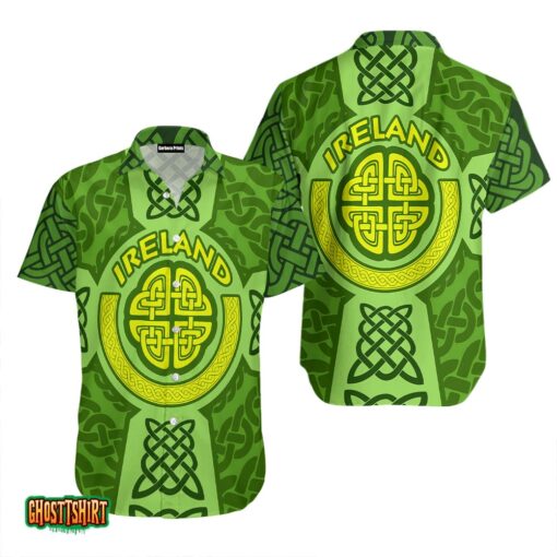 Ireland Pattern Green Aloha Hawaiian Shirt