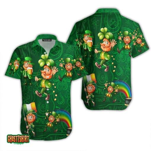 Irish Saint Beer Dwarf Patrick Day Aloha Hawaiian Shirt