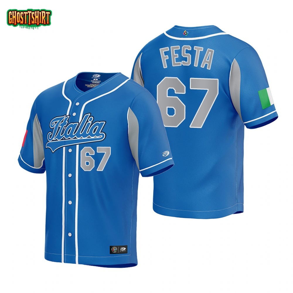 Italy Matt Festa Royal 2023 World Baseball Classic Jersey
