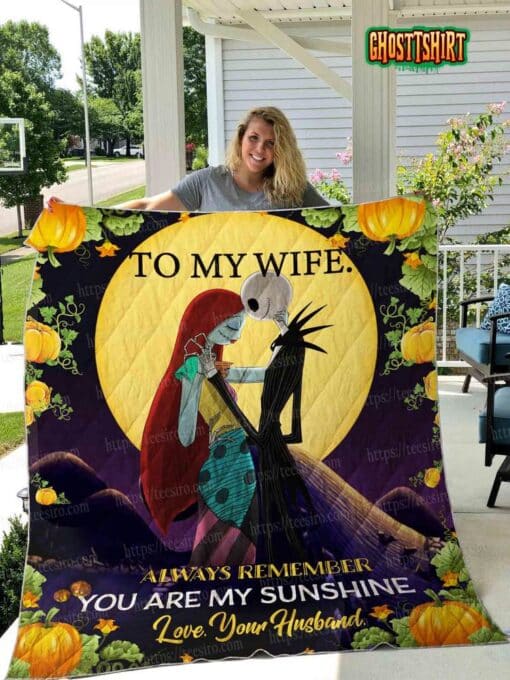 Jack And Sally Quilt Blanket