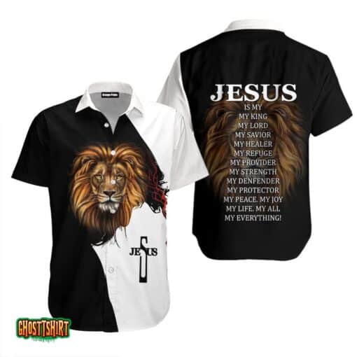 Jesus A Child Of God White And Black Aloha Hawaiian Shirt