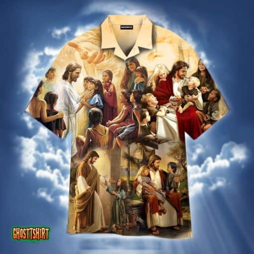 Jesus And Children From Around The World Aloha Hawaiian Shirt