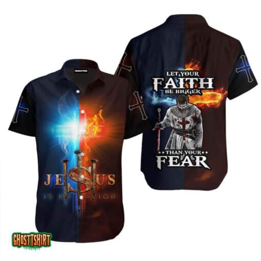 Jesus God Faith And Fear Aloha Hawaiian Shirt
