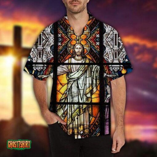 Jesus Is Lord Of My Gospel Stained Glass Aloha Hawaiian Shirt