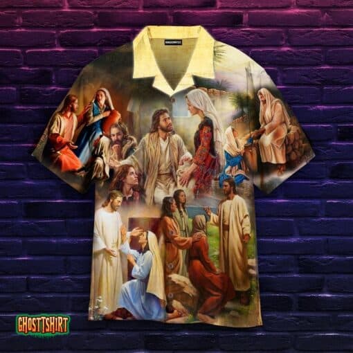 Jesus Speaks To The Woman Aloha Hawaiian Shirt