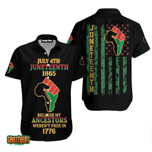 Juneteenth Since 1865 Black Aloha Hawaiian Shirt