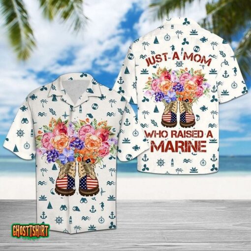 Just A Mom White Aloha Hawaiian Shirt