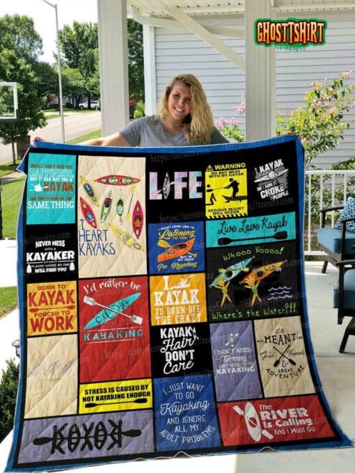 Kayaking Quilt Blanket