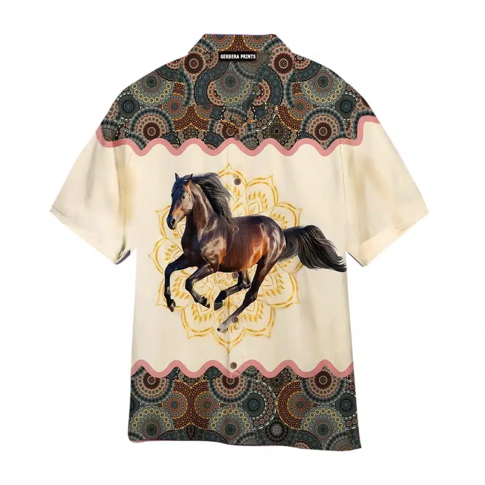 Kentucky Derby Horse Mandala Aloha Hawaiian Shirt Kentucky Derby Horse Mandala Aloha Hawaiian Shirt