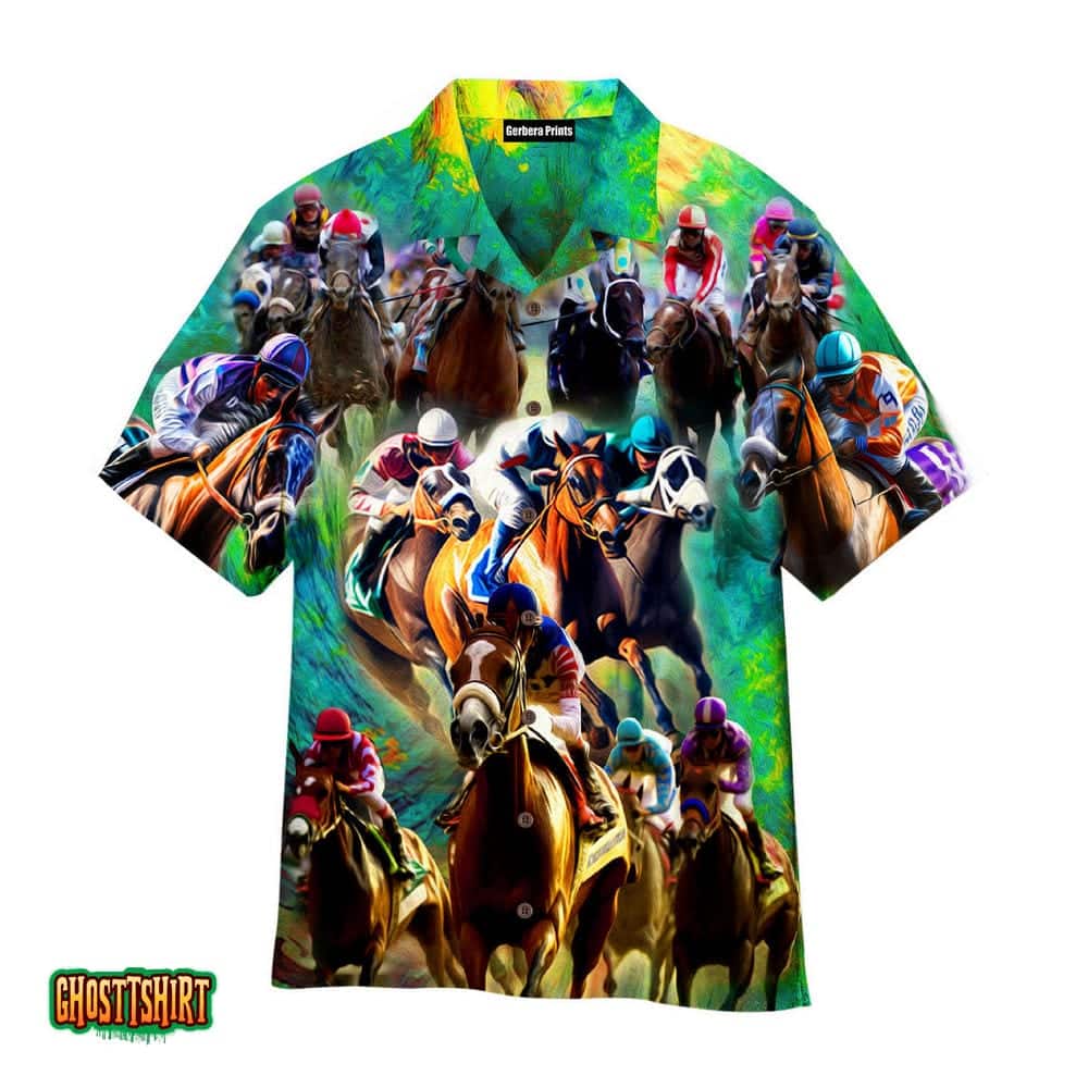 Kentucky Derby Horse Racing V3 Aloha Hawaii Shirt