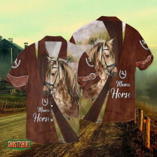 Kentucky Derby Mama Horse Aloha Hawaiian Shirt