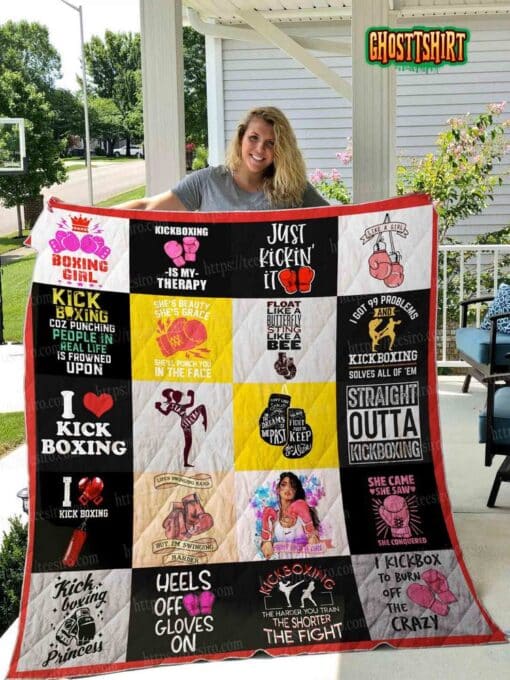 Kickboxing Quilt Blanket