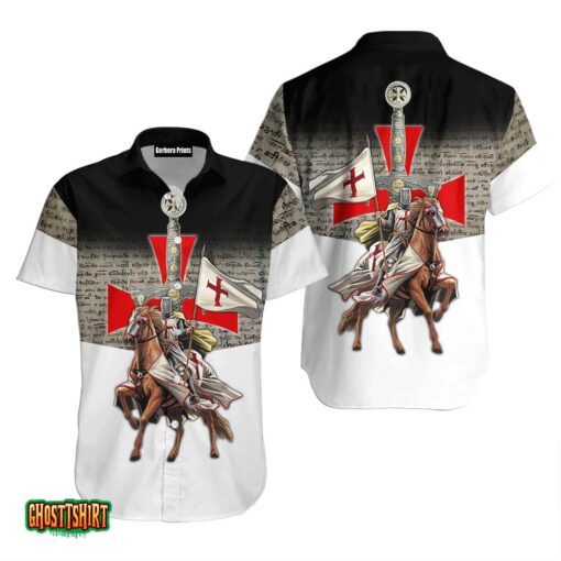Knight Templar Horse Rider Aloha Hawaiian Shirt