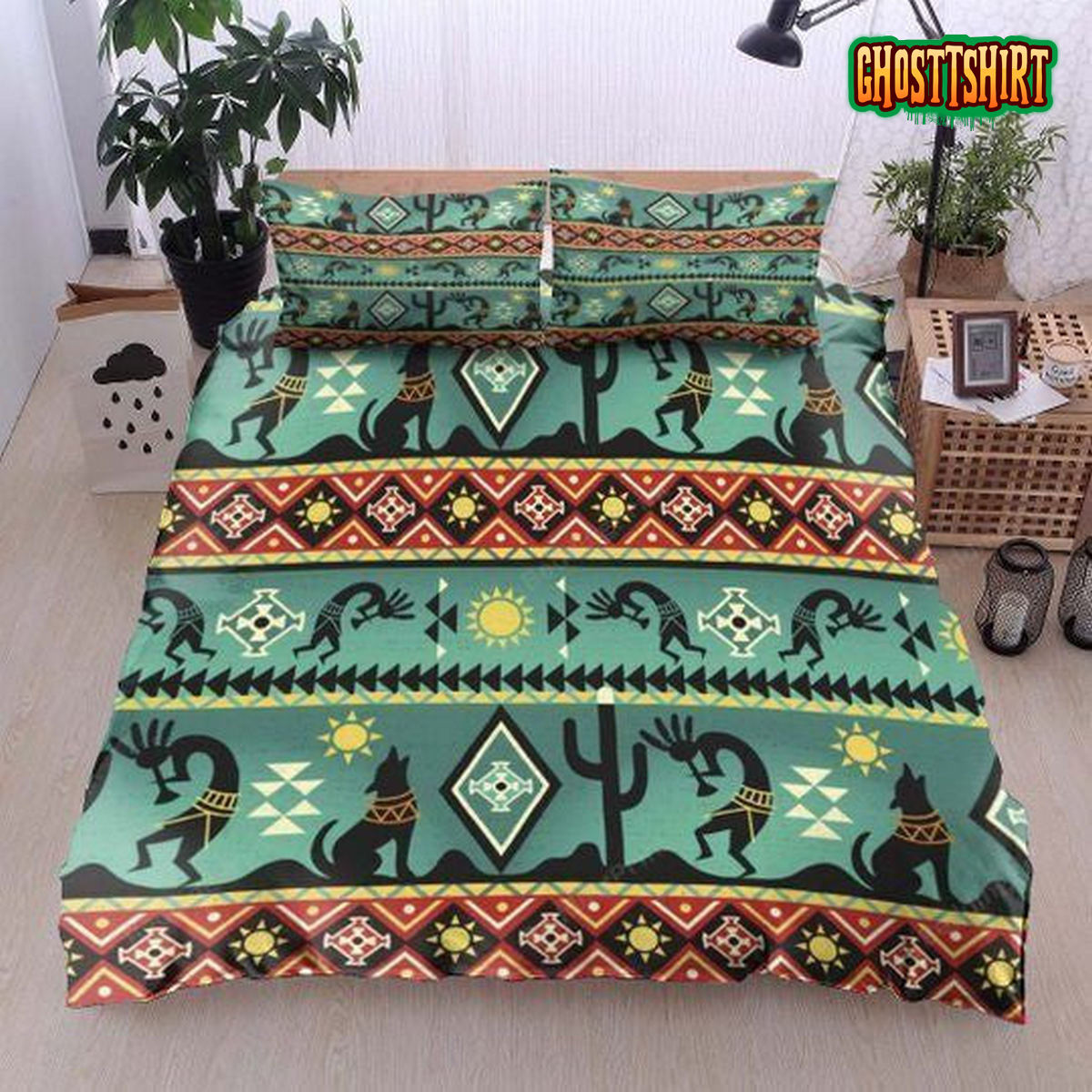 Kokopelli Sunset Native American Bedding Set