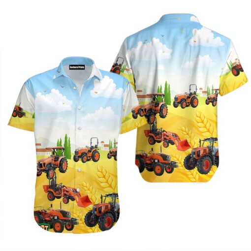Kubota Tractor Aloha Hawaiian Shirt