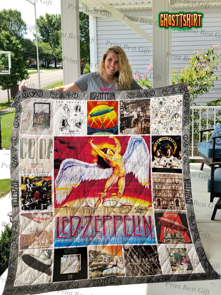 Led Zeppelin Albums Cover v2 Quilt blanket