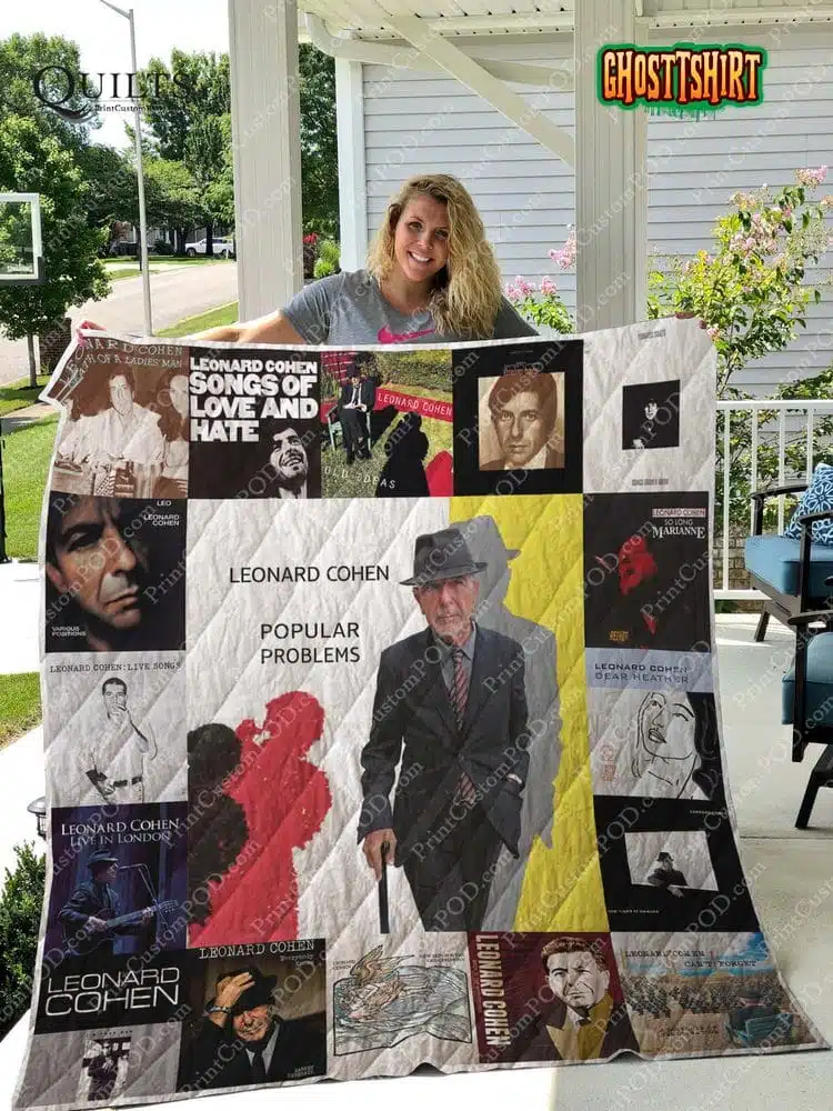 Leonard Cohen Albums Quilt Blanket