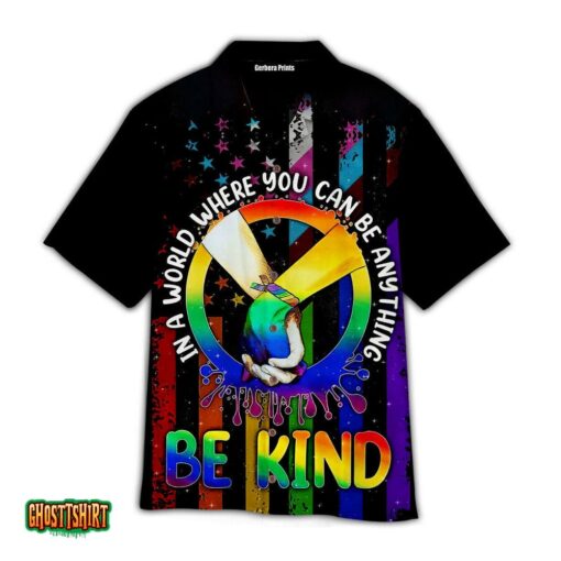 LGBT Be Kind Hold Hand Rainbow Aloha Hawaiian Shirt