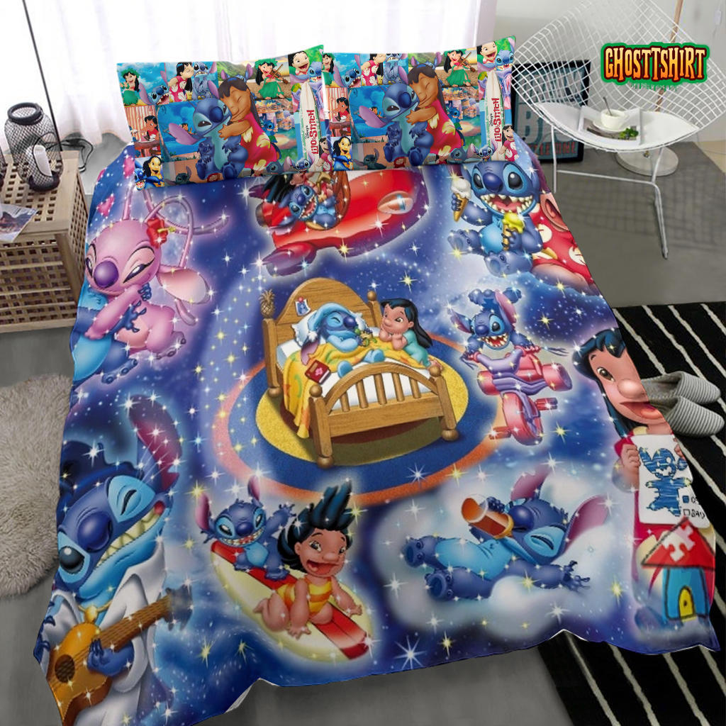 Lilo And Stitch Bedding Set 01 Disney Merch Stitch Bedding Set