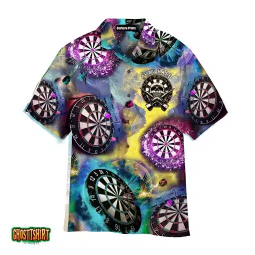 Living In Darts World Purple Aloha Hawaiian Shirt