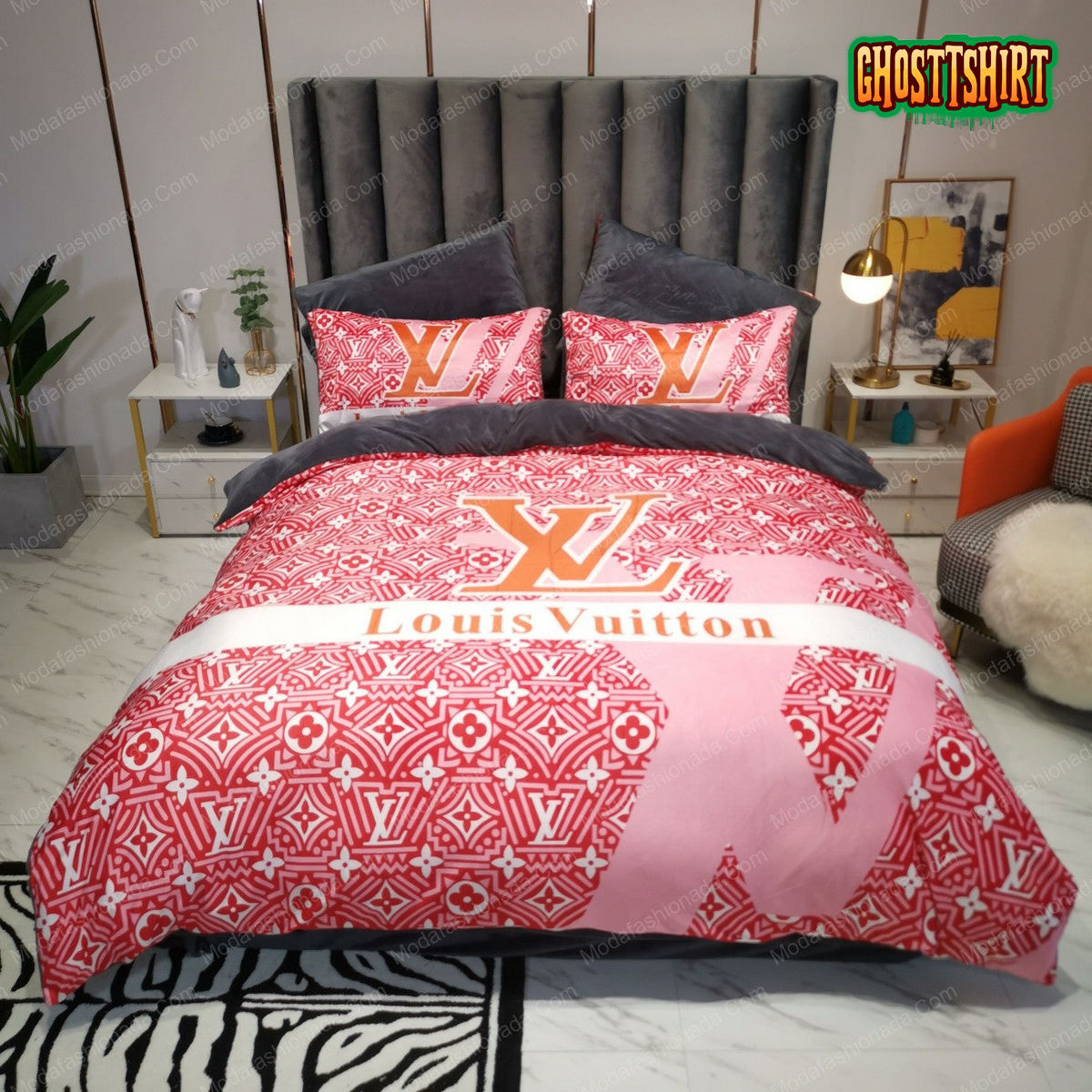 Buy Pink Veinstone Louis Vuitton Bedding Sets Bed Sets Bedroom Sets Comforter  Sets Duvet Cover Bedspread