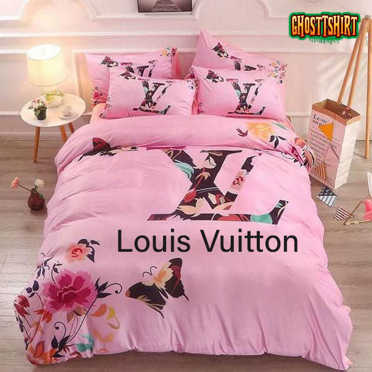 Louis Vuitton Inspired Duvet Bedding Sets  Duvet  Flat Bedsheet With 4  Pillowcases  Multicolor  Konga Online Shopping