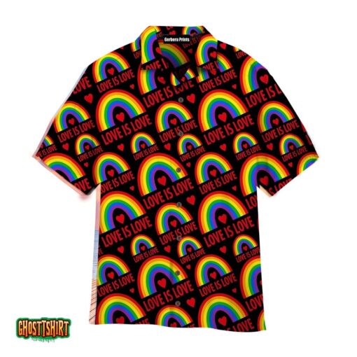 Love Is Love LGBT Pride Red And Colorful Aloha Hawaiian Shirt
