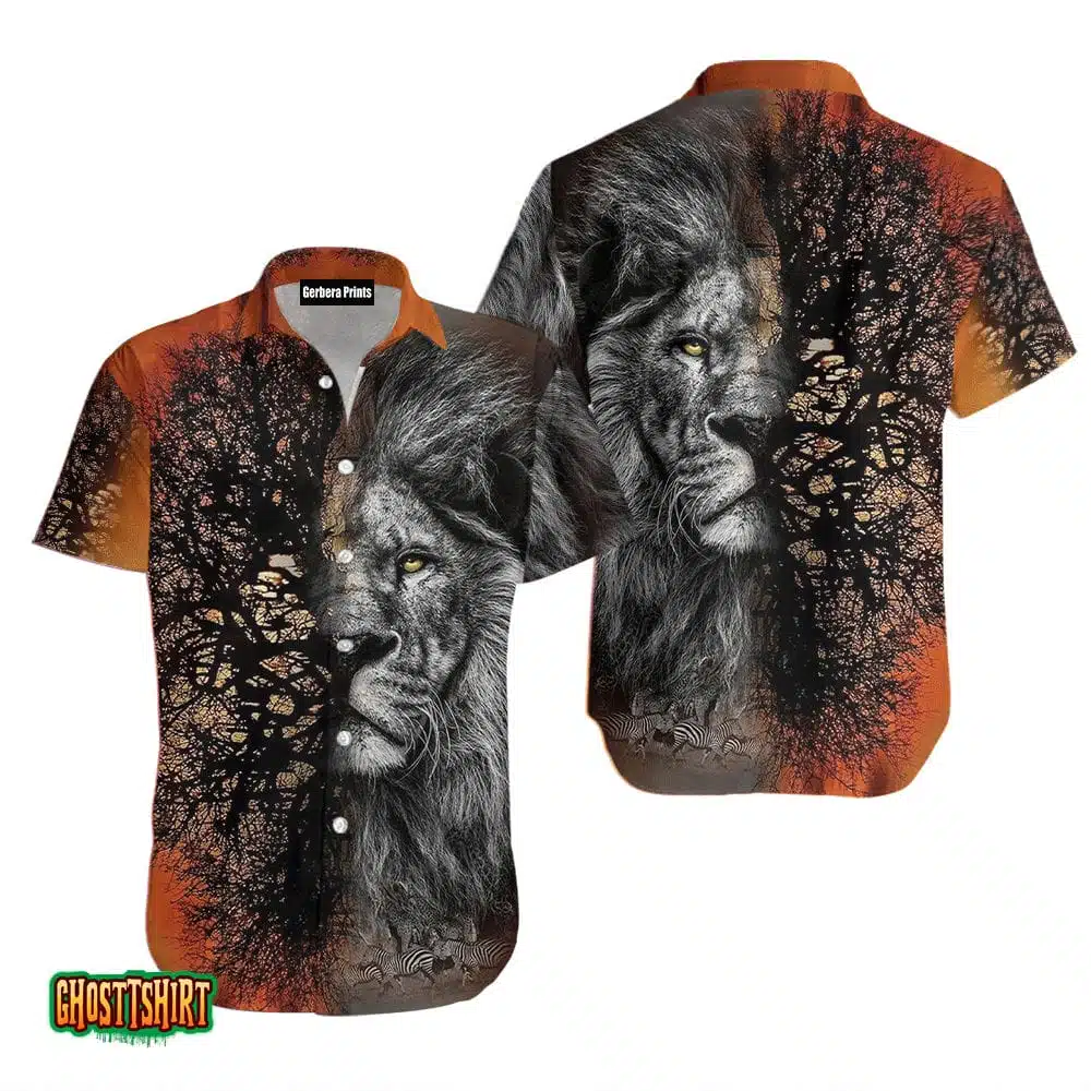 Love Lion King Aloha Hawaii Shirt For Men Women