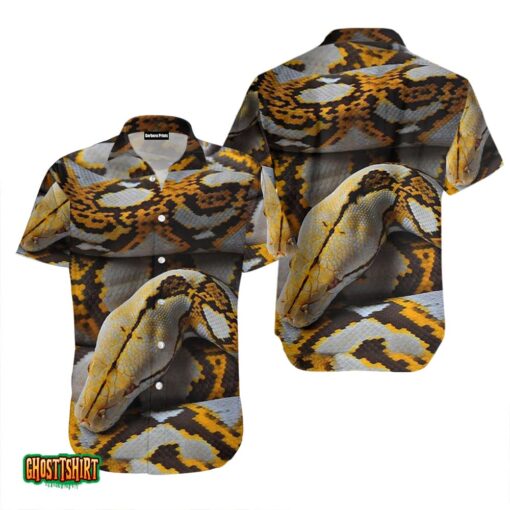 Love Python Snakes Pattern Aloha Hawaiian Shirt