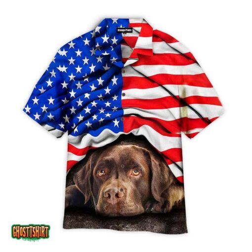 Lovely Chocolate Labrador Retriever Garden Aloha Hawaiian Shirt