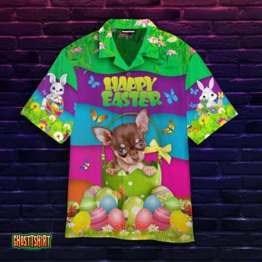 Lovely Puppy Happy With Easters Day Aloha Hawaiian Shirt