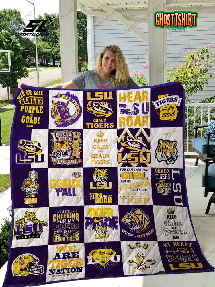 Lsu Tigers v2Quilt Blanket