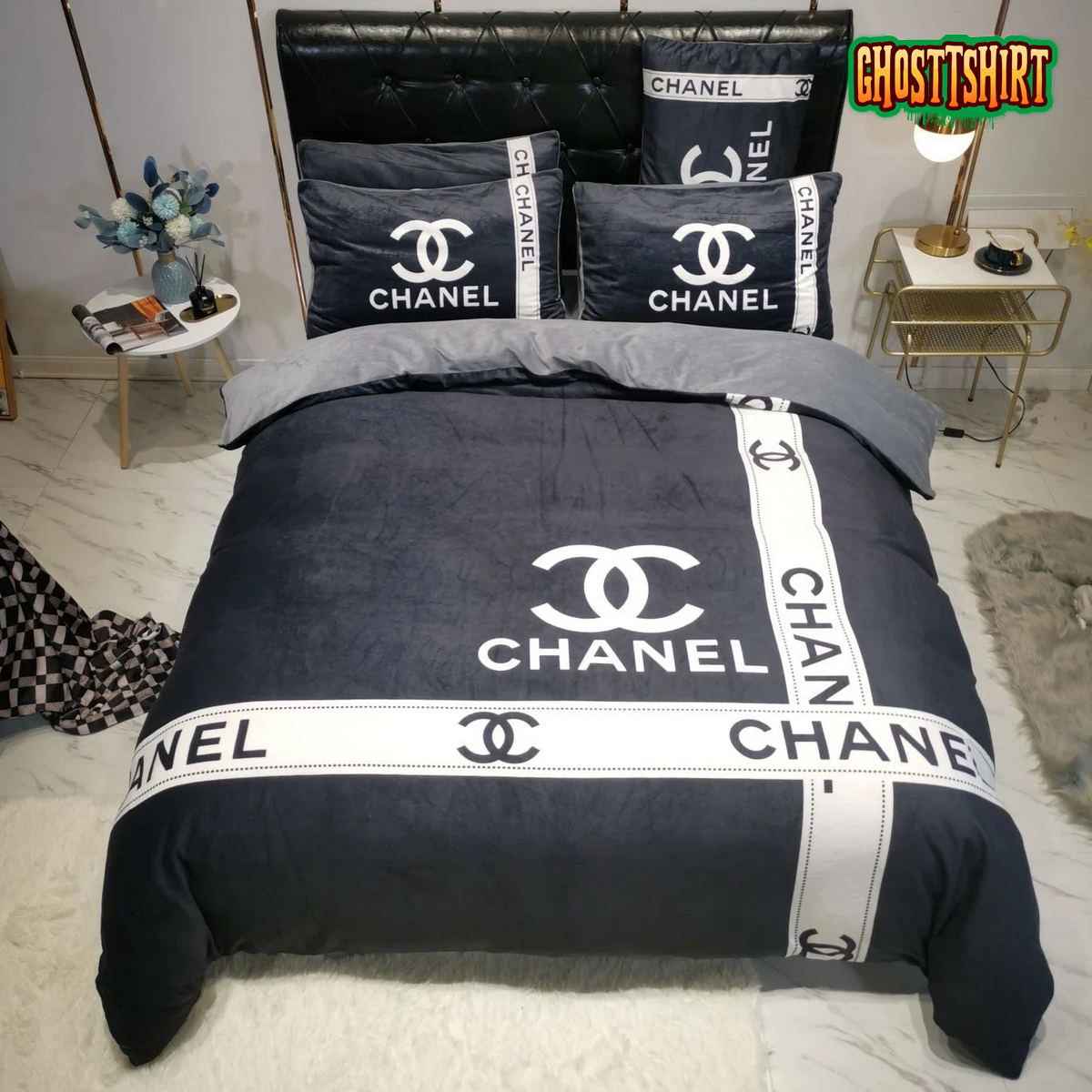 Coco Chanel Luxury 03 Bedding Sets Duvet Cover Bedroom Luxury Brand Bedding  Customized Bedroom