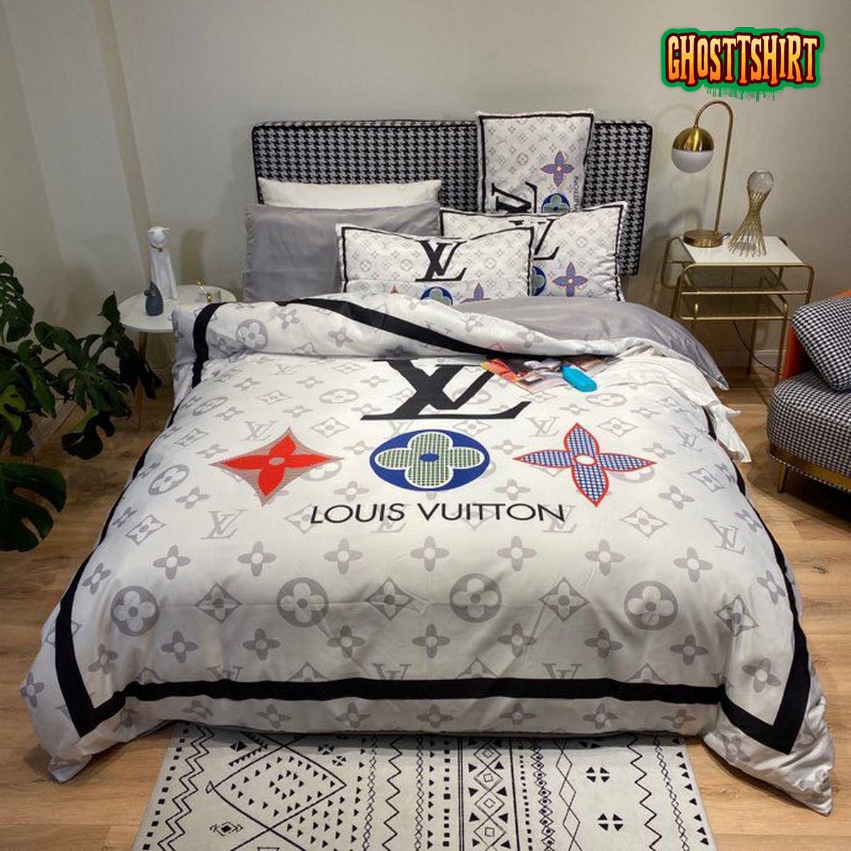 Best selling products Louis Vuitton And Supreme Son Goku All Over Print  Duvet Cover Bedroom Sets