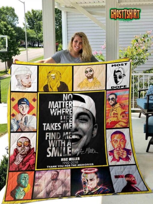 Mac Miller v4 Quilt Blanket