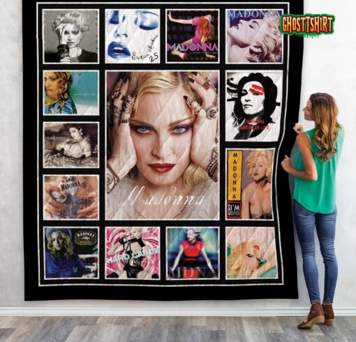 Madonna Albums Quilt Blanket
