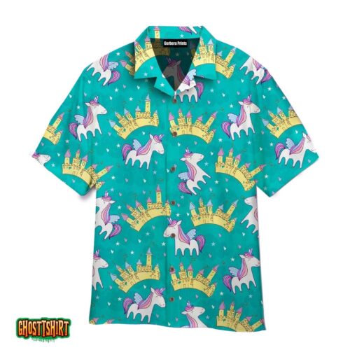 Magic Kingdom Cute Unicorn Pattern Aloha Hawaiian Shirt